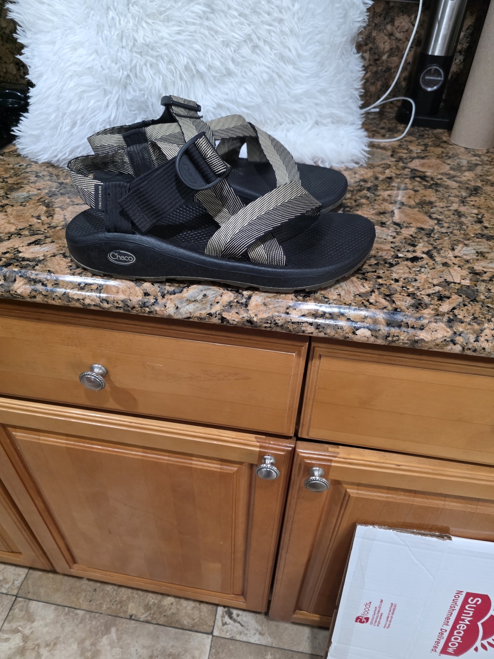 Chaco Men' Strappy Sandals in Black and Tan
